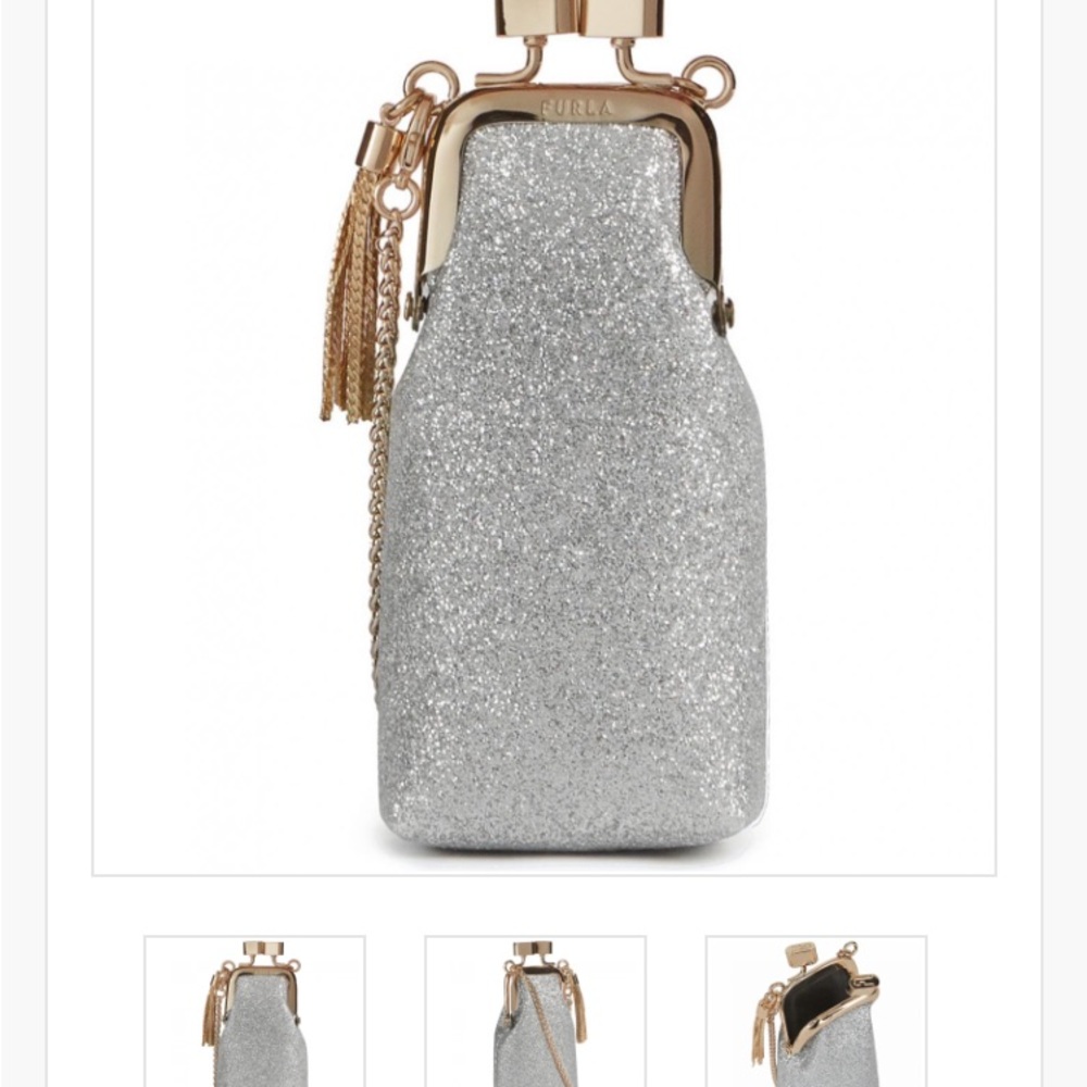 Furla mini silver textile purse - Picture 3 of 3